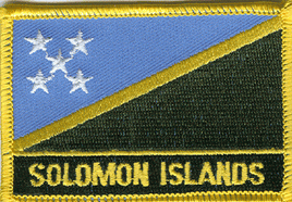 Solomon Island Flag Patch - Rectangle With Name