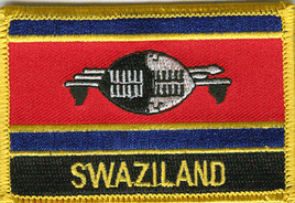 Swaziland (Eswatini) Flag Patch - Rectangle With Name