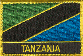 Tanzania Flag Patch - Rectangle With Name
