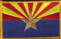 a picture of the Arizona state flag patch