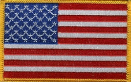 a picture of an American flag patch