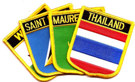 World Flag Shield Patches