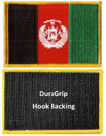 Afghanistan flag with DuraGrip hook backing