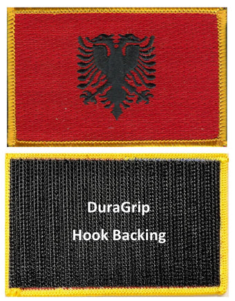 Albania flag with DuraGrip hook backing