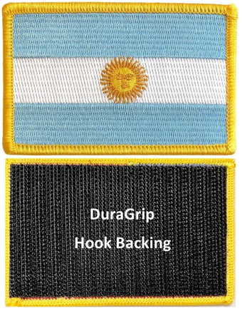 Argentina flag with DuraGrip hook backing