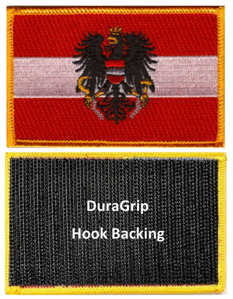 Austria Eagle flag with DuraGrip hook backing