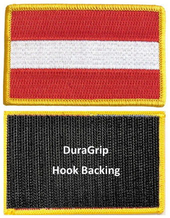 Austria flag with DuraGrip hook backing
