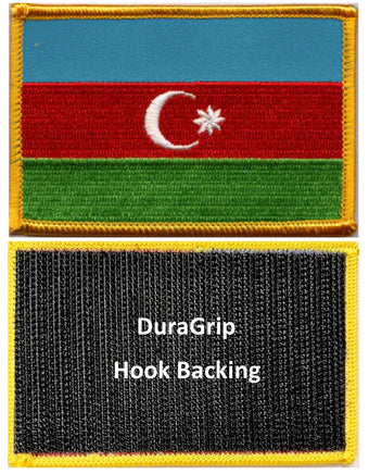 Azerbaijan flag with DuraGrip hook backing