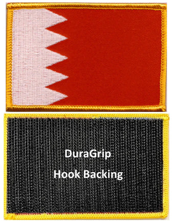 Bahrain flag with DuraGrip hook backing