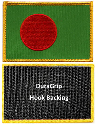 Bangladesh flag with DuraGrip hook backing