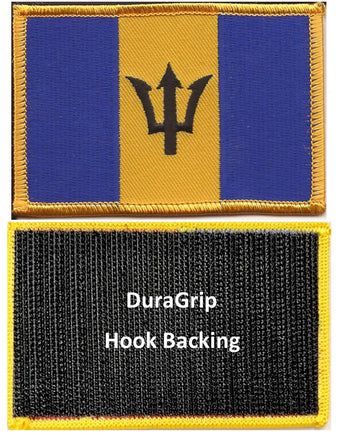 Barbados flag with DuraGrip hook backing