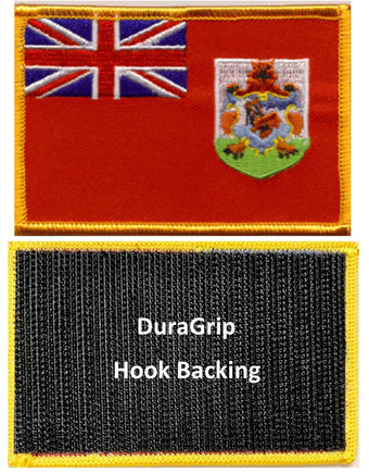 Bermuda flag patch with DuraGrip hook backing