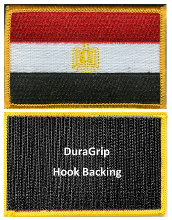 Egypt flag patch with DuraGrip hook backing