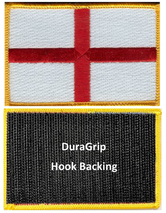 England flag patch with DuraGrip hook backing
