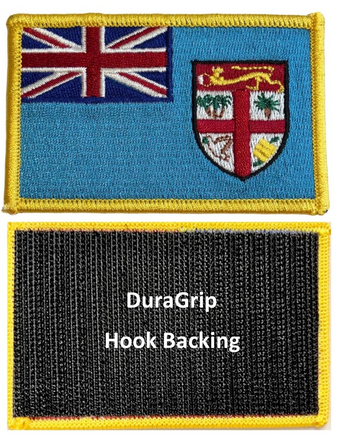 Fiji flag patch with DuraGrip hook backing