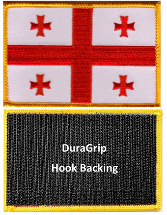 Georgia Republic flag patch with DuraGrip hook backing