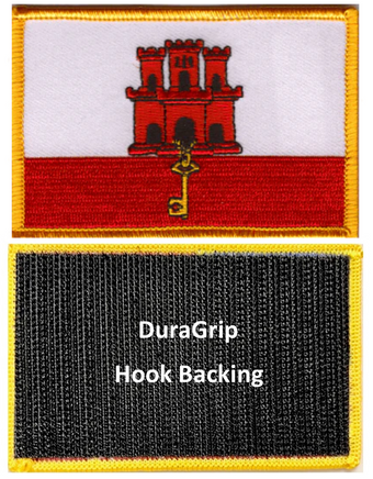 Gibraltar flag patch with DuraGrip hook backing