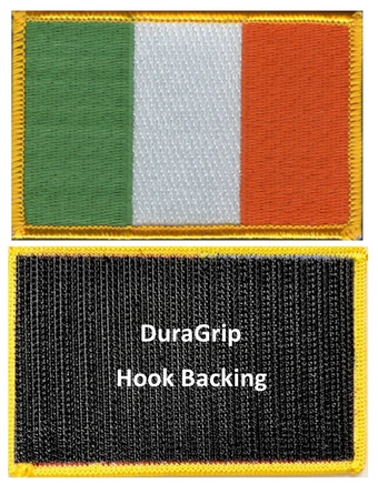 Ireland flag patch with DuraGrip hook backing