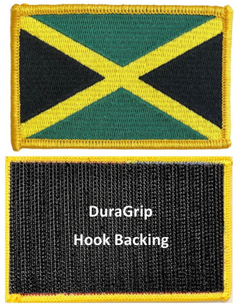Jamaica flag patch with DuraGrip hook backing