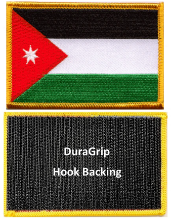 Jordan flag patch with DuraGrip hook backing