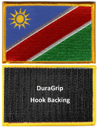 Namibia flag patch with DuraGrip hook backing