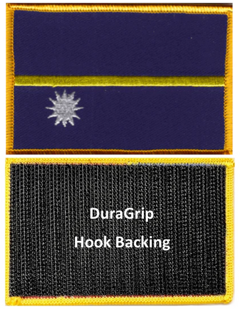 Nauru flag patch with DuraGrip hook backing