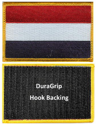 Netherlands flag patch with DuraGrip hook backing