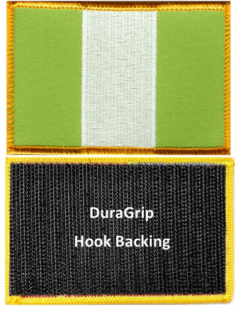Nigeria flag patch with DuraGrip hook backing