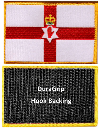 Northern Ireland flag patch with DuraGrip hook backing
