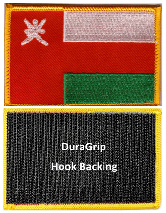 Oman flag patch with DuraGrip hook backing