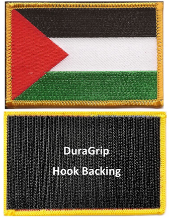 Palestine flag patch with DuraGrip hook backing