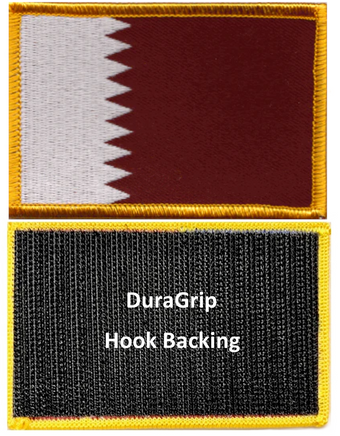 Qatar flag patch with DuraGrip hook backing