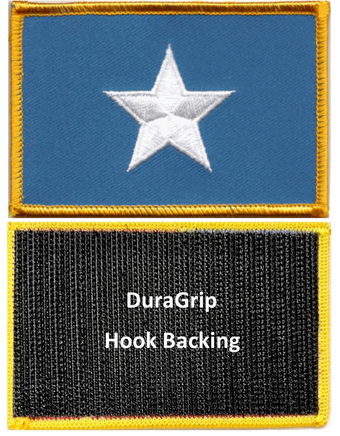 Somalia flag patch with DuraGrip hook backing