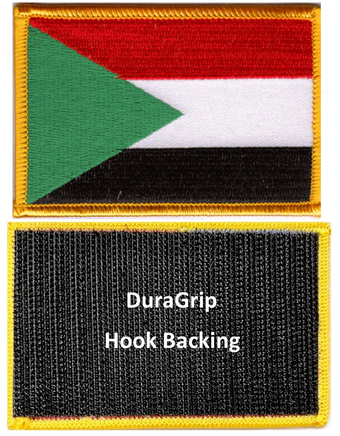 Sudan flag patch with DuraGrip hook backing
