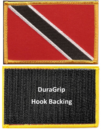 Trinidad & Tobago flag patch with DuraGrip hook backing