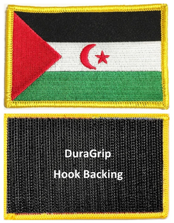Western Sahara flag patch with DuraGrip hook backing