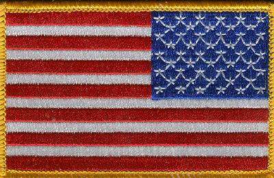 USA flag patch right hand