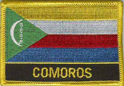 Comoros flag patch with name