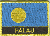 Palau Flag Patch - Rectangle With Name