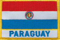 Paraguay Flag Patch - Rectangle With Name