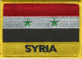 Syria Flag Patch - Rectangle With Name
