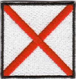 V - Victor Signal Flag Patch