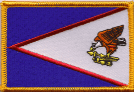 American Samoan Flag Patch - Rectangle