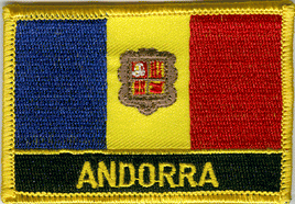 Andorra Flag Patch - Rectangle With Name