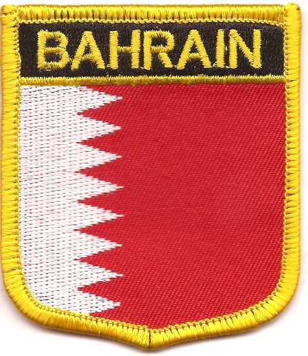 Bahrain Flag Patch - Shield