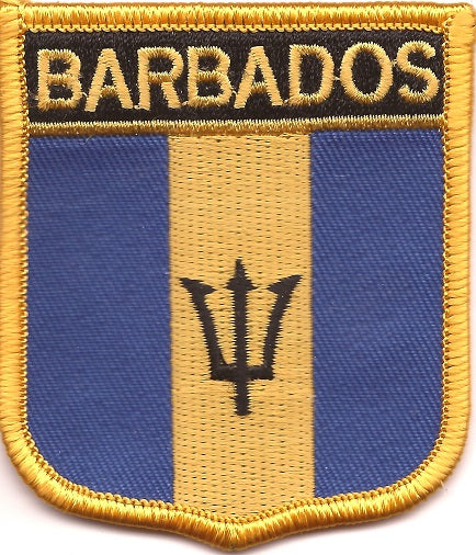 Barbados Flag Patch - Shield