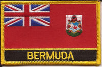 Bermuda Flag Patch - Rectangle With Name