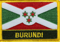 Burundi Flag Patch - Rectangle With Name