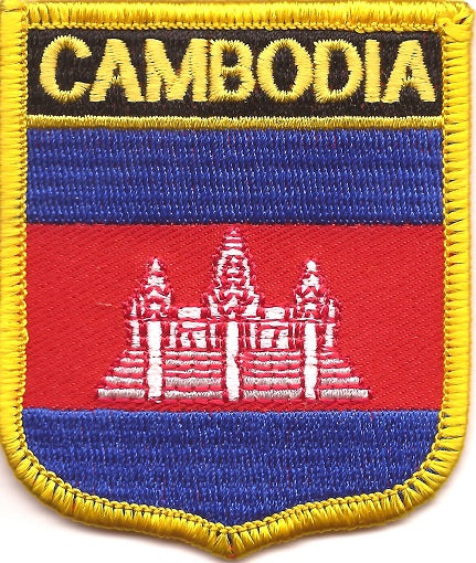 Cambodia Flag Patch - Shield