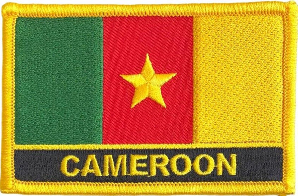 Cameroon Flag Patch - Rectangle With Name